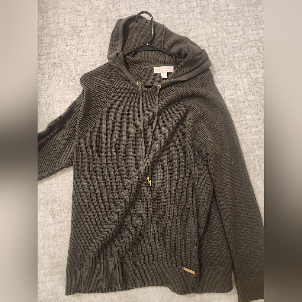 Women's Olive Sweater with Hood